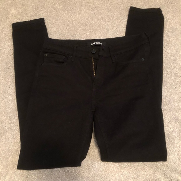 Express black skinny jeans